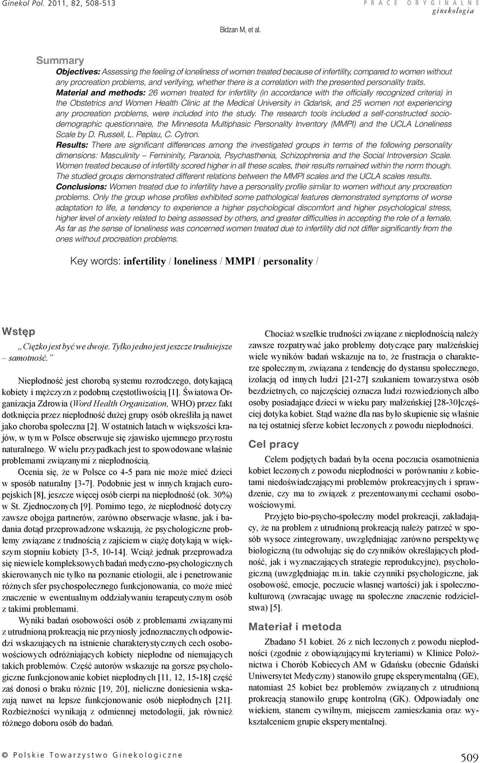 the presented personality traits.