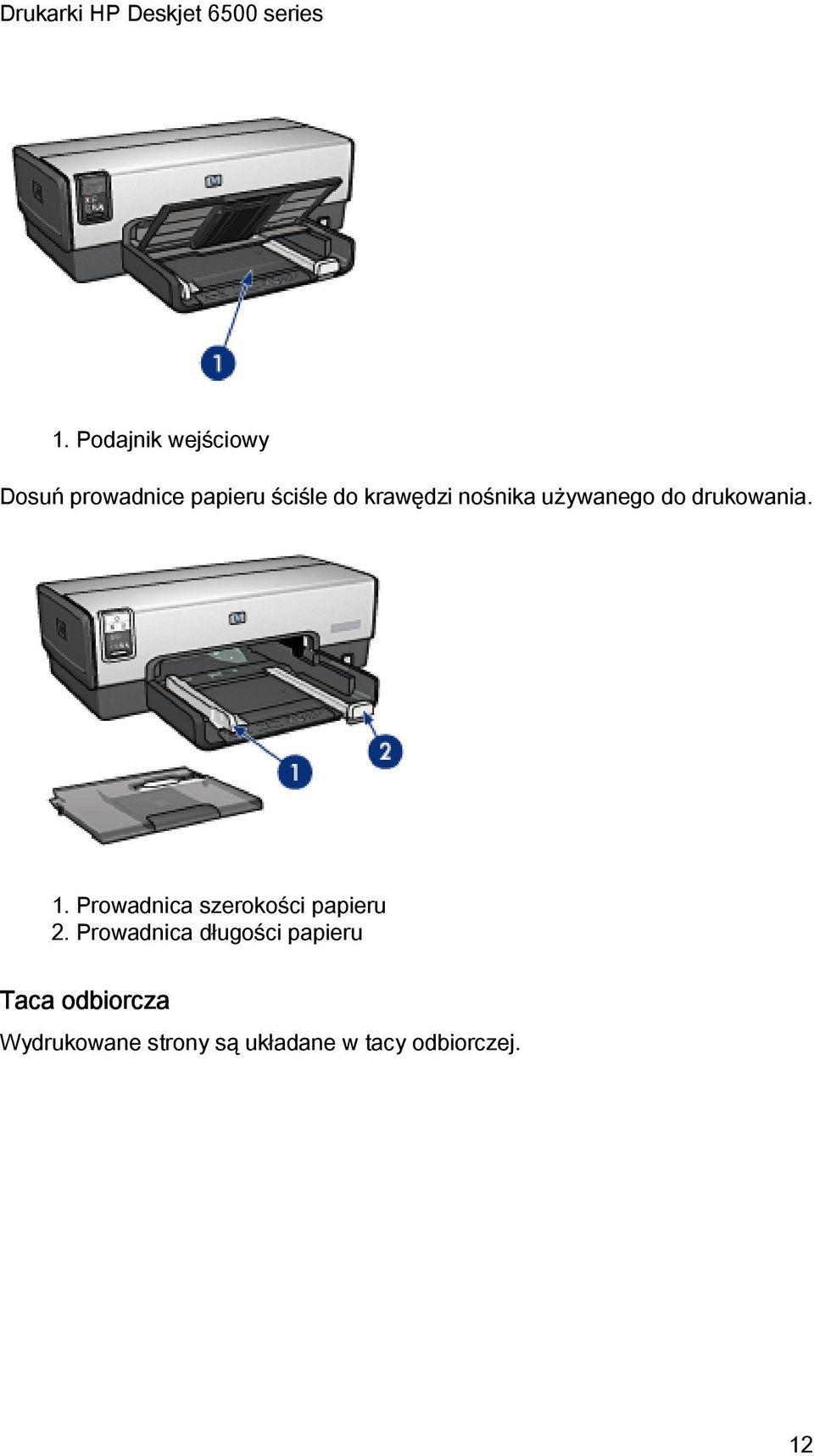 Prowadnica szerokości papieru 2.
