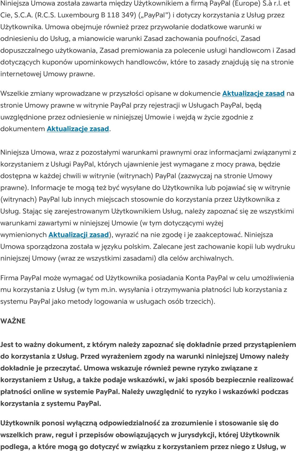 usługi handlowcom i Zasad dotyczących kuponów upominkowych handlowców, które to zasady znajdują się na stronie internetowej Umowy prawne.