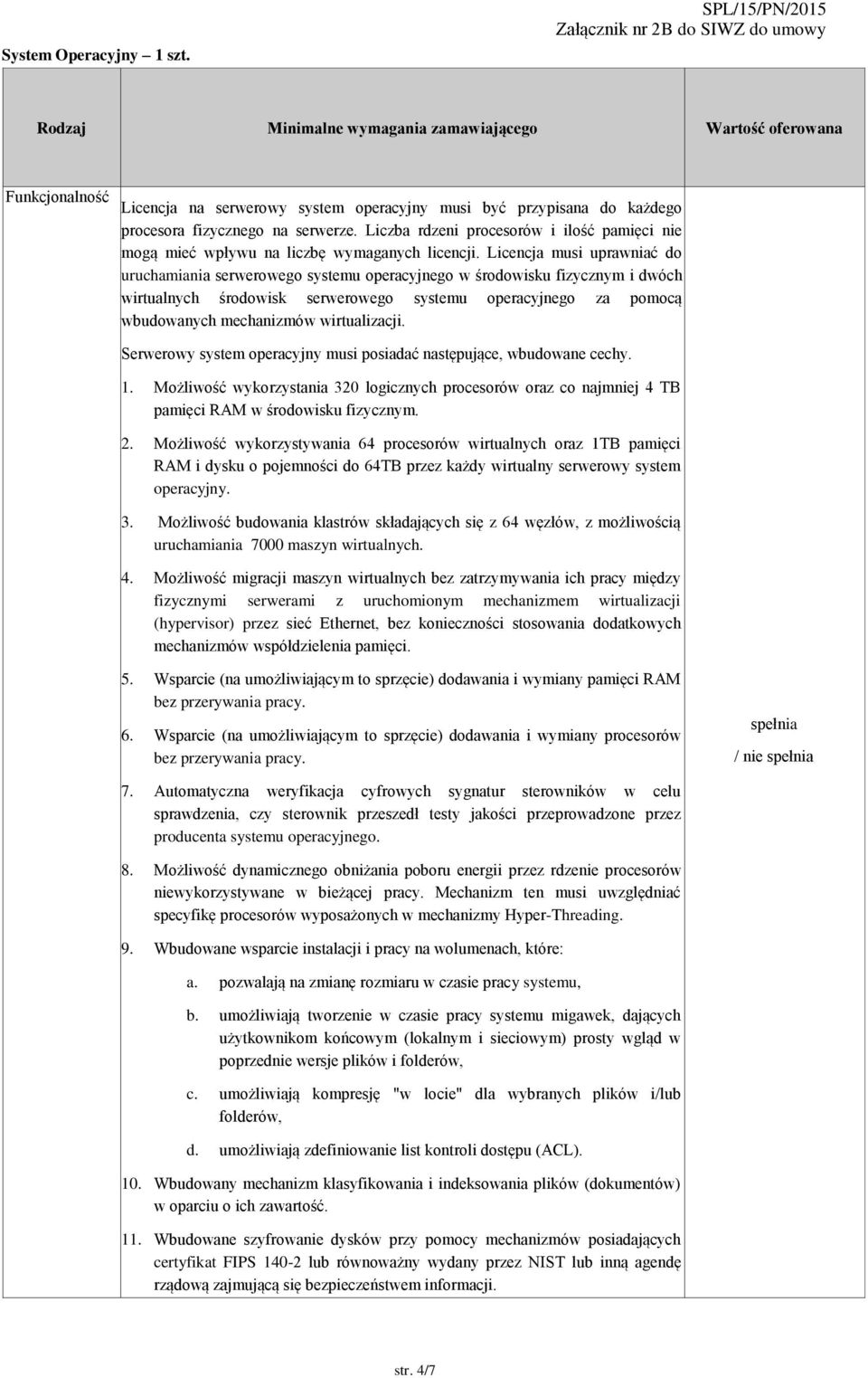 Liczba rdzeni procesorów i ilość pamięci nie mogą mieć wpływu na liczbę wymaganych licencji.