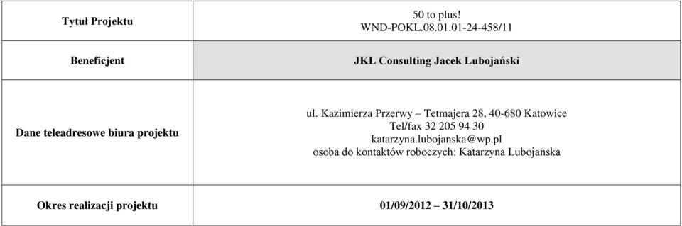 projektu ul.