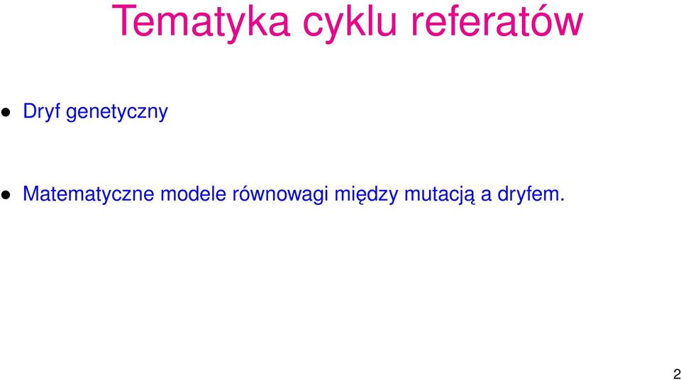 Matematyczne modele