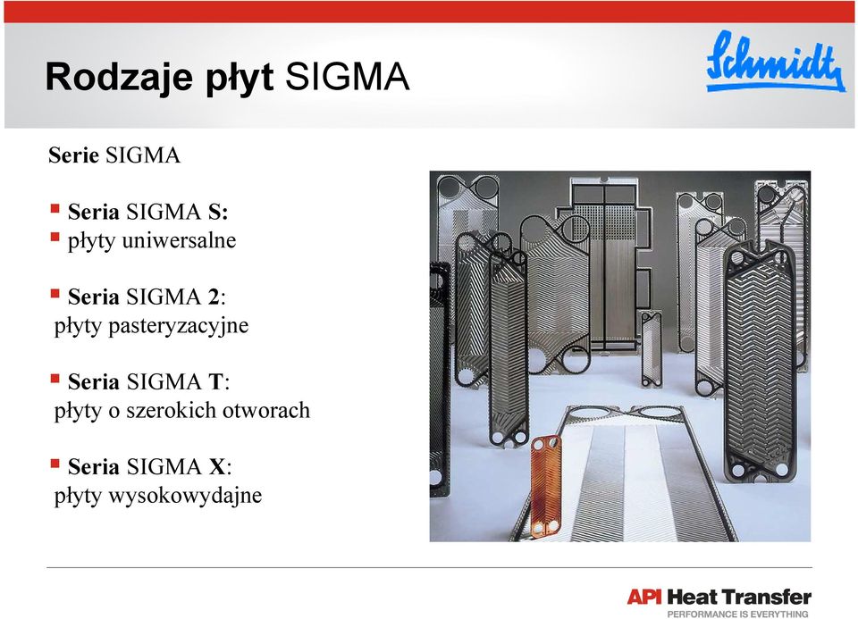 płyty pasteryzacyjne Seria SIGMAT: płyty o