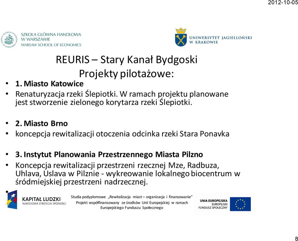 Miasto Brno koncepcja rewitalizacji otoczenia odcinka rzeki Stara Ponavka 3.