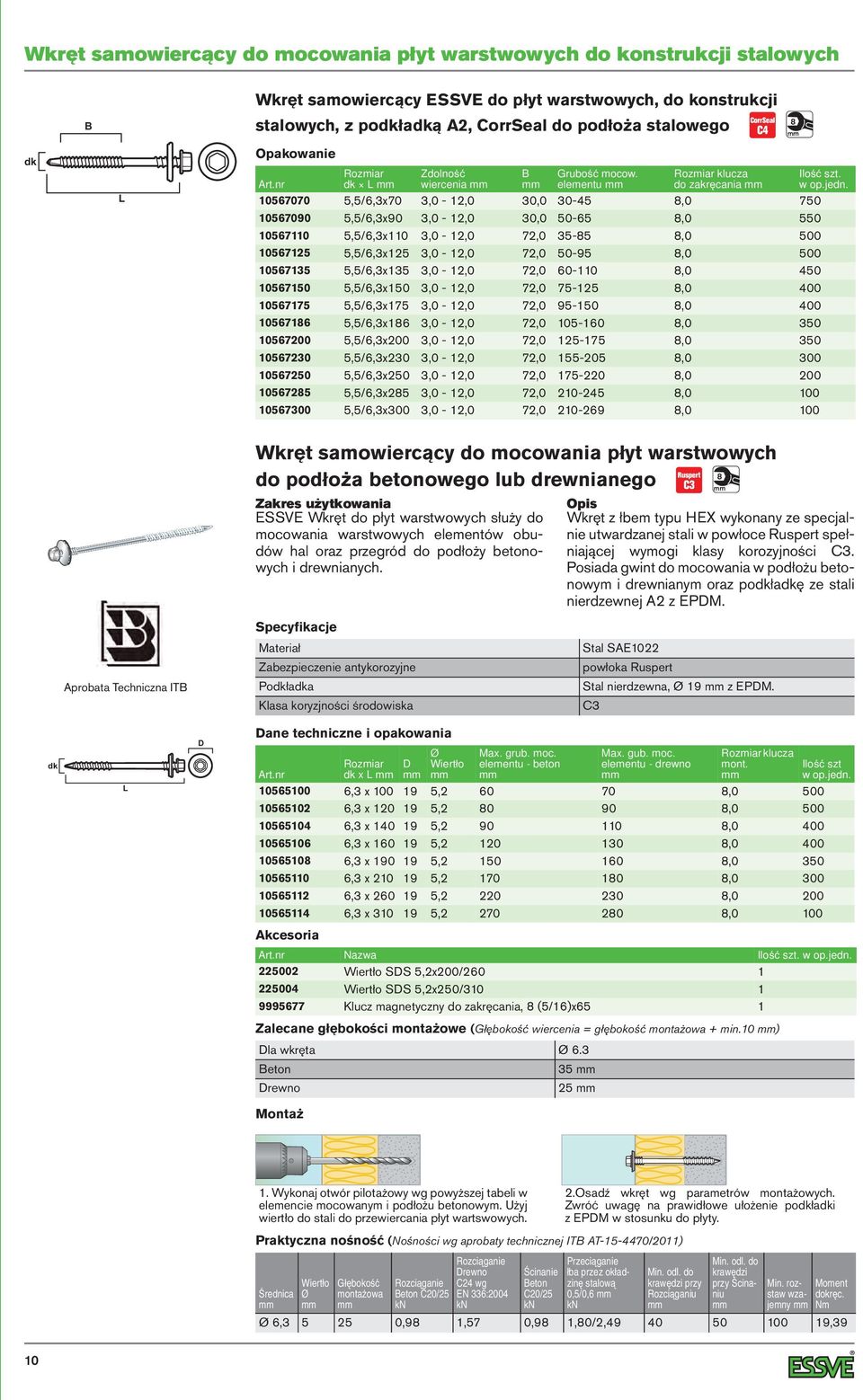 elementu klucza do zakr cania 10567070 5,5/6,3x70 3,0-12,0 30,0 30-45 8,0 750 10567090 5,5/6,3x90 3,0-12,0 30,0 50-65 8,0 550 10567110 5,5/6,3x110 3,0-12,0 72,0 35-85 8,0 500 10567125 5,5/6,3x125