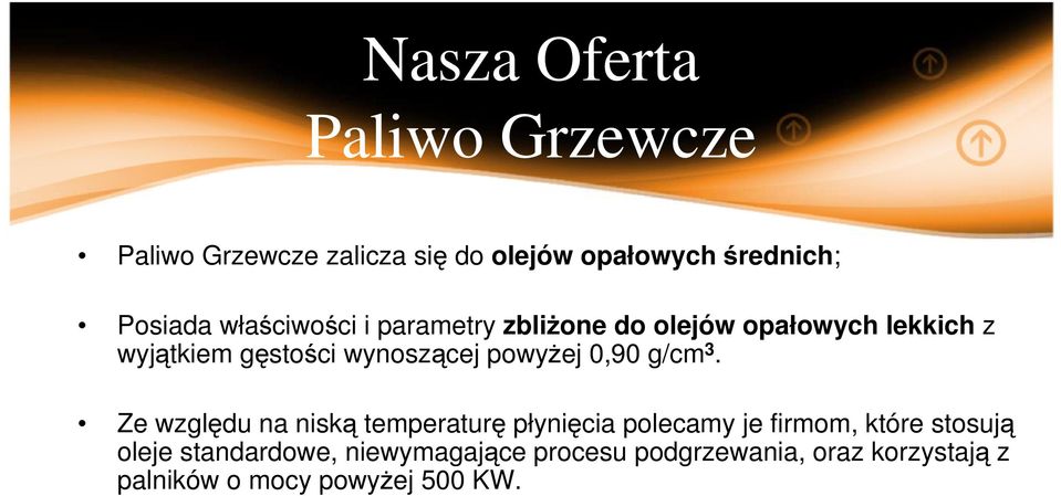 powyżej 0,90 g/cm 3.