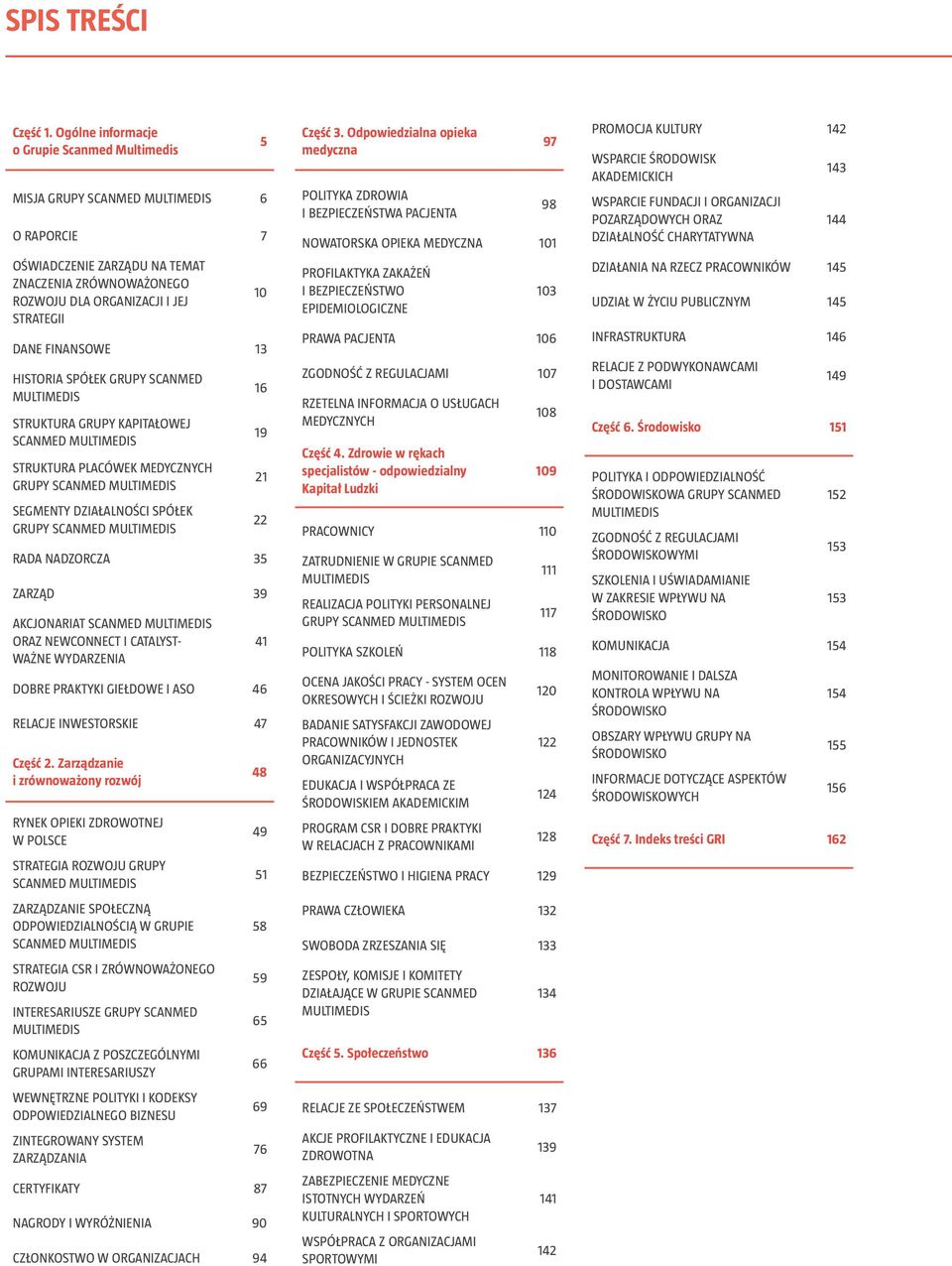 FINANSOWE 13 HISTORIA SPÓŁEK GRUPY SCANMED MULTIMEDIS STRUKTURA GRUPY KAPITAŁOWEJ SCANMED MULTIMEDIS STRUKTURA PLACÓWEK MEDYCZNYCH GRUPY SCANMED MULTIMEDIS SEGMENTY DZIAŁALNOŚCI SPÓŁEK GRUPY SCANMED