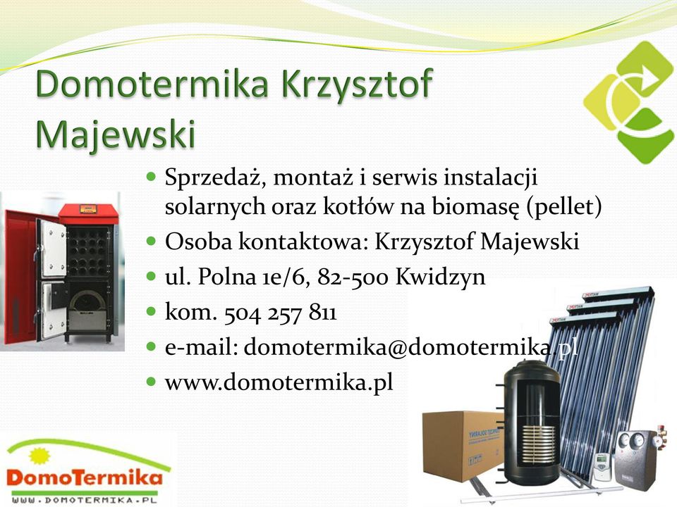 kontaktowa: Krzysztof Majewski ul.