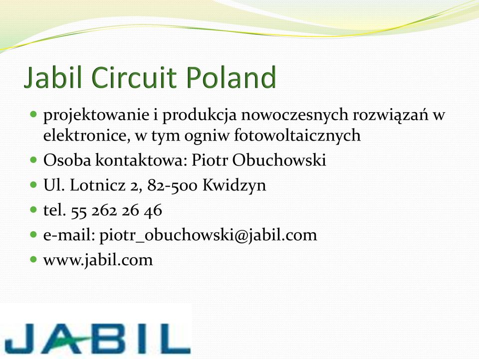 kontaktowa: Piotr Obuchowski Ul.