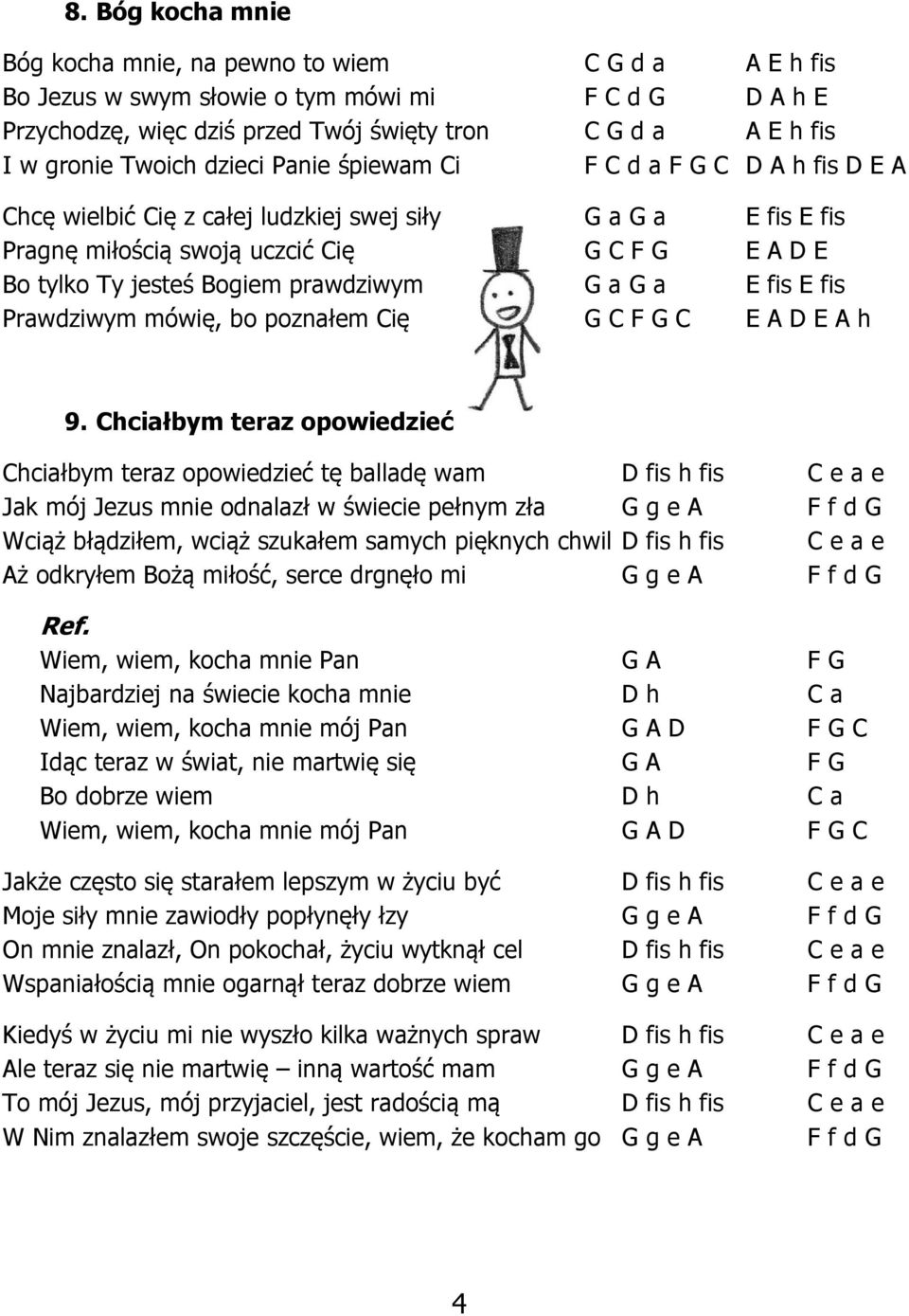 prawdziwym G a G a E fis E fis Prawdziwym mówię, bo poznałem Cię G C F G C E A D E A h 9.