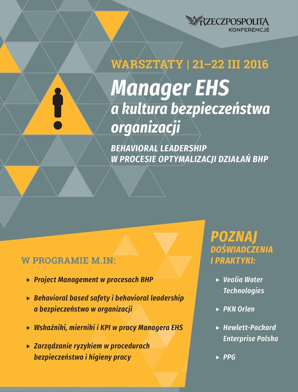 IN: ffproject Management w procesach BHP ffbehavioral based safety i behavioral leadership a bezpieczeństwo w organizacji