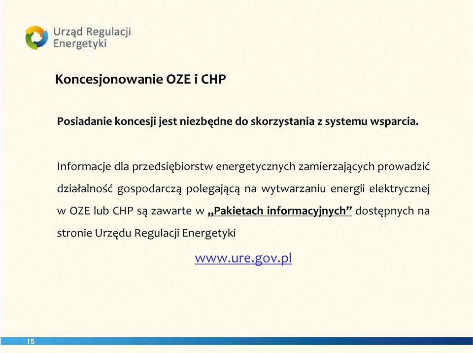 Informacje dla przedsiębiorstw energetycznych zamierzających prowadzić działalność