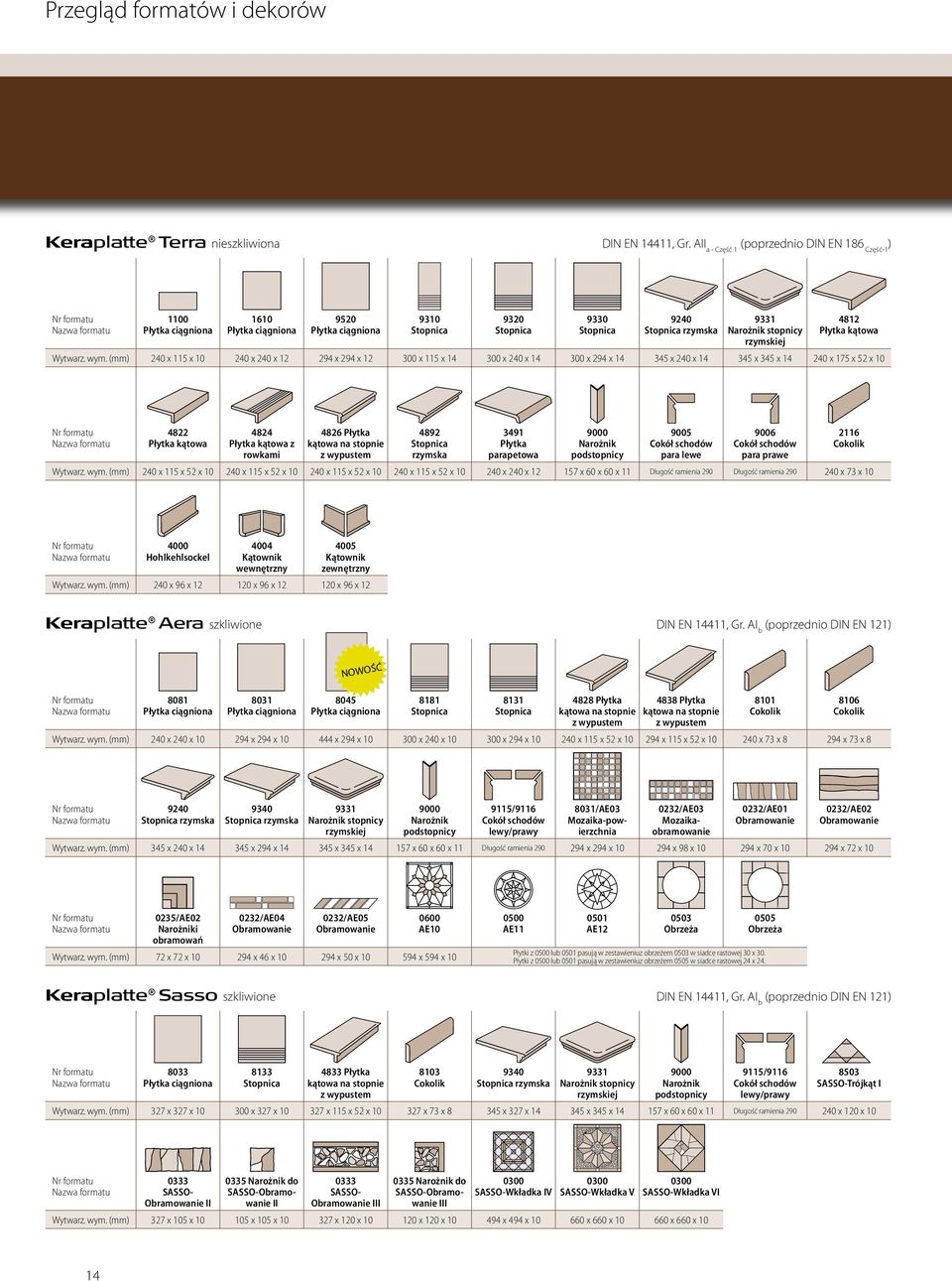 (mm) 240 x 115 x 10 240 x 240 x 12 294 x 294 x 12 300 x 115 x 14 300 x 240 x 14 300 x 294 x 14 345 x 240 x 14 345 x 345 x 14 240 x 175 x 52 x 10 4822 Płytka kątowa 4824 Płytka kątowa z rowkami 4826