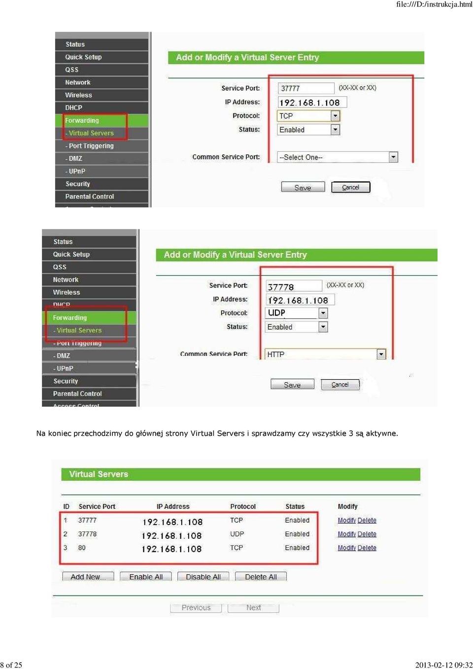 strony Virtual Servers i