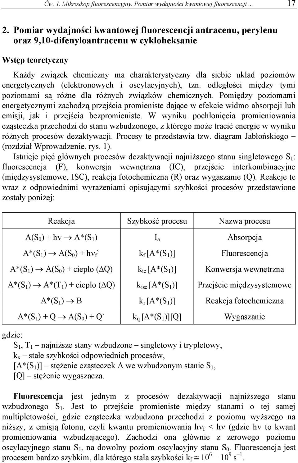 energetycznych (elektronowych i oscylacyjnych), tzn. odległości między tymi poziomami są różne dla różnych związków chemicznych.