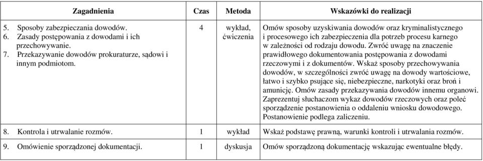 Zwróć uwagę na znaczenie prawidłowego dokumentowania postępowania z dowodami rzeczowymi i z dokumentów.