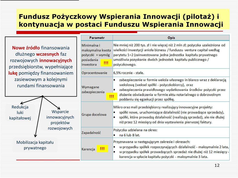 przedsiębiorstw, wypełniające lukępomiędzy finansowaniem zasiewowym a kolejnymi rundami