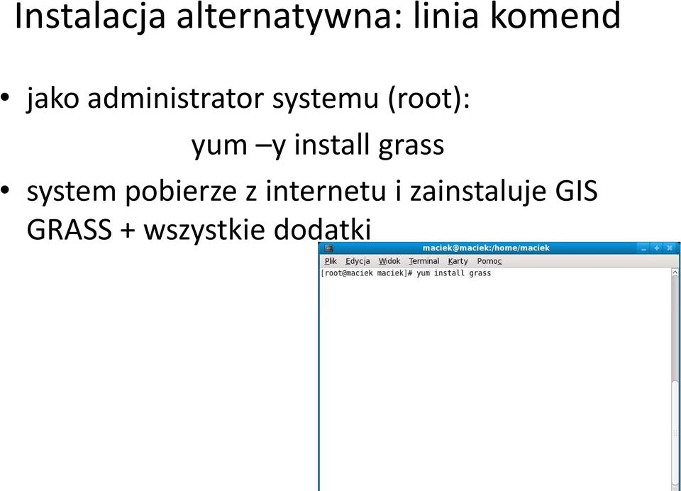 install grass system pobierze z