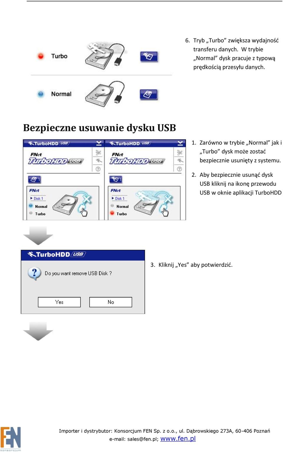 Bezpieczne usuwanie dysku USB 1.