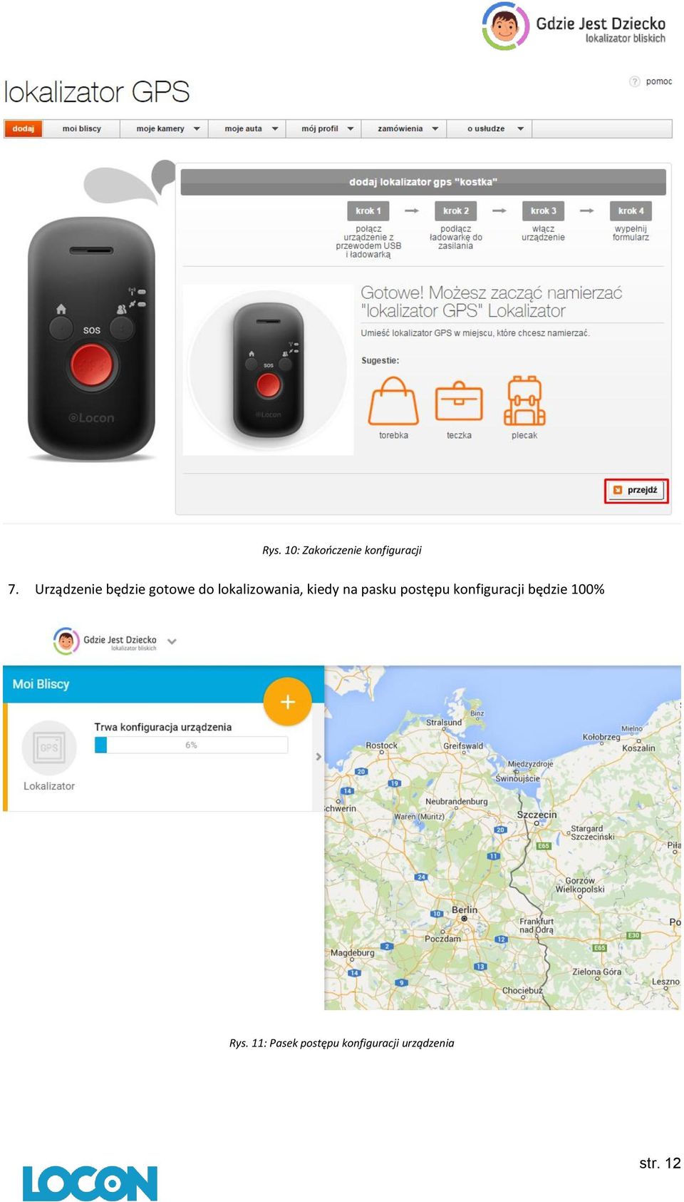 kiedy na pasku postępu konfiguracji będzie
