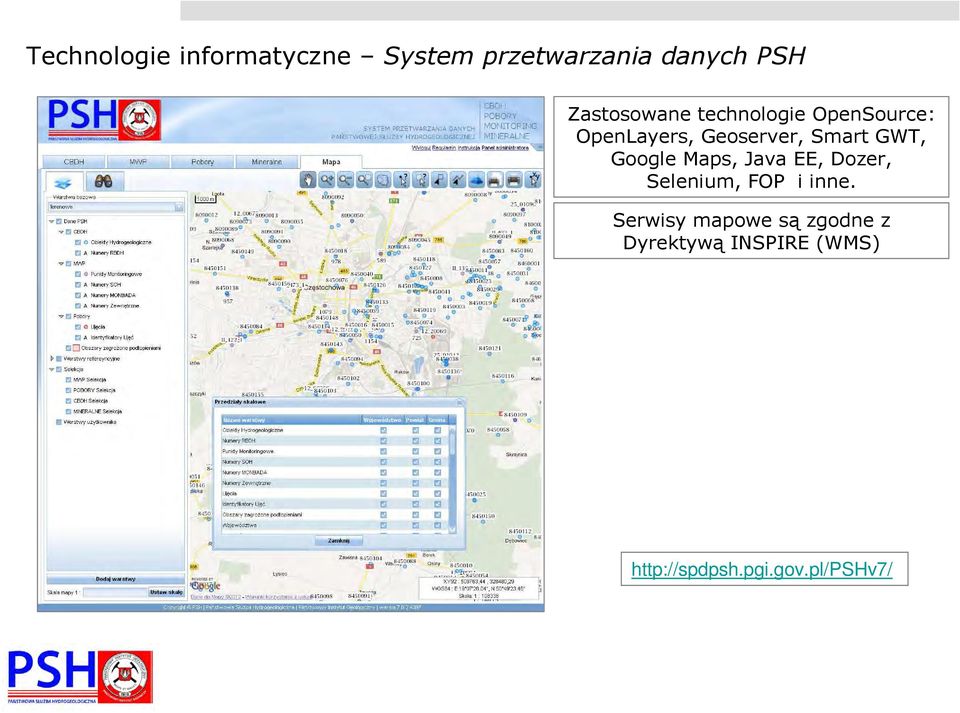 GWT, Google Maps, Java EE, Dozer, Selenium, FOP i inne.