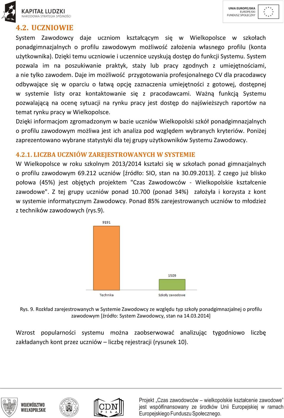 Daje im możliwość przygotowania profesjonalnego CV dla pracodawcy odbywające się w oparciu o łatwą opcję zaznaczenia umiejętności z gotowej, dostępnej w systemie listy oraz kontaktowanie się z
