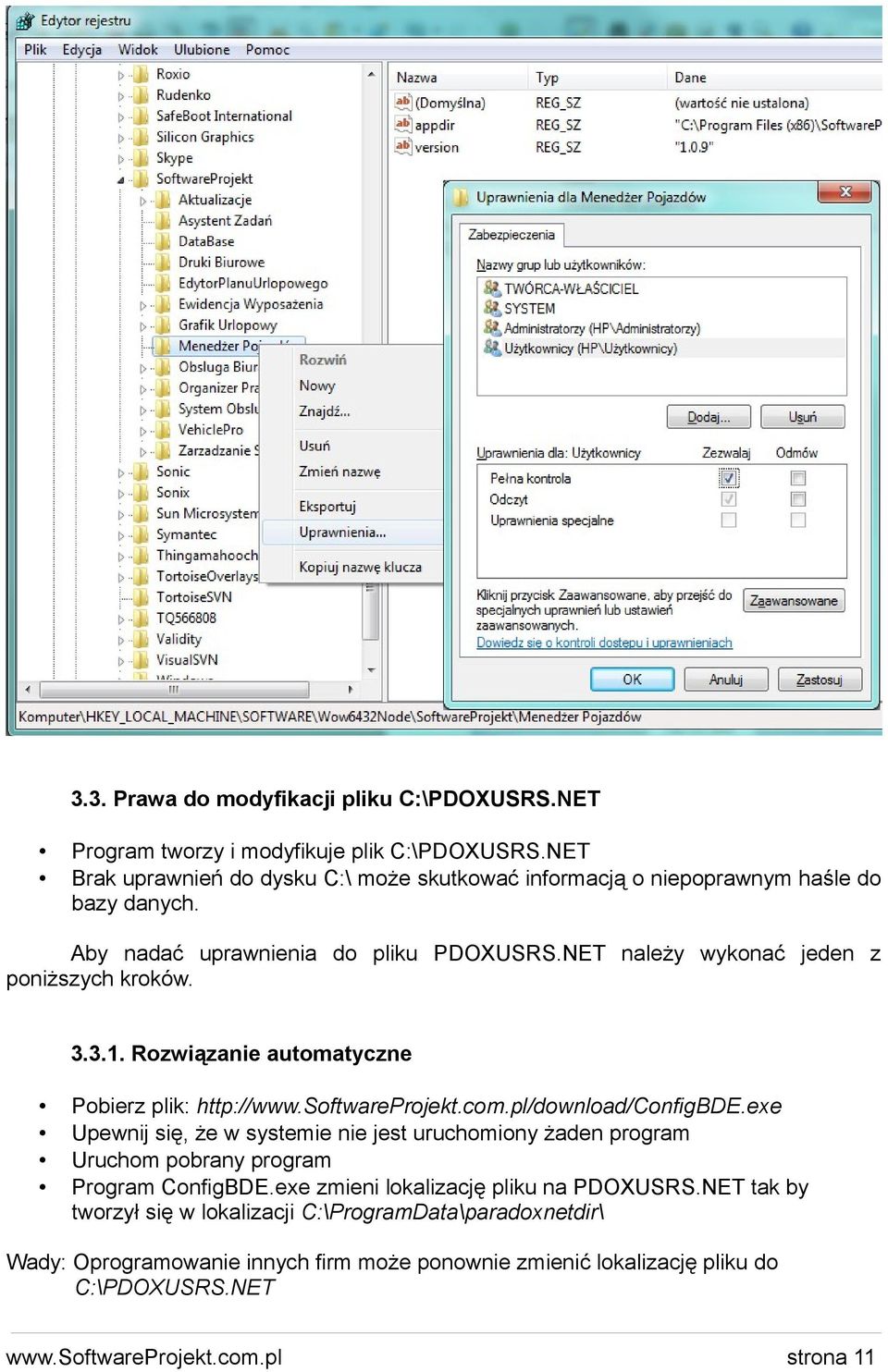 3.3.1. Rozwiązanie automatyczne Pobierz plik: http://www.softwareprojekt.com.pl/download/configbde.