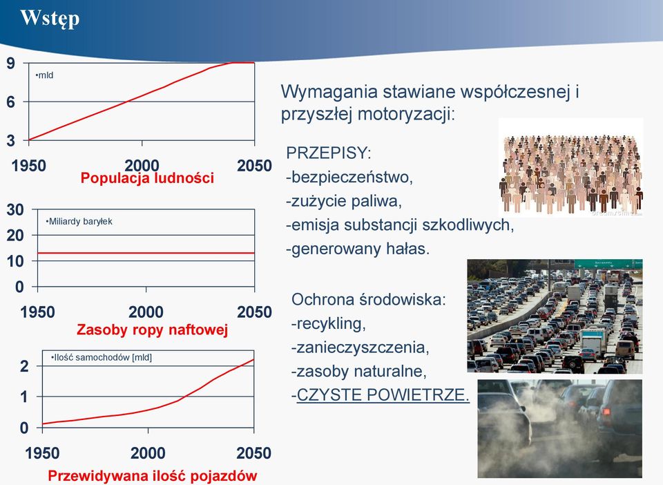 -bezpieczeństwo, -zużycie paliwa, -emisja substancji szkodliwych, -generowany hałas.