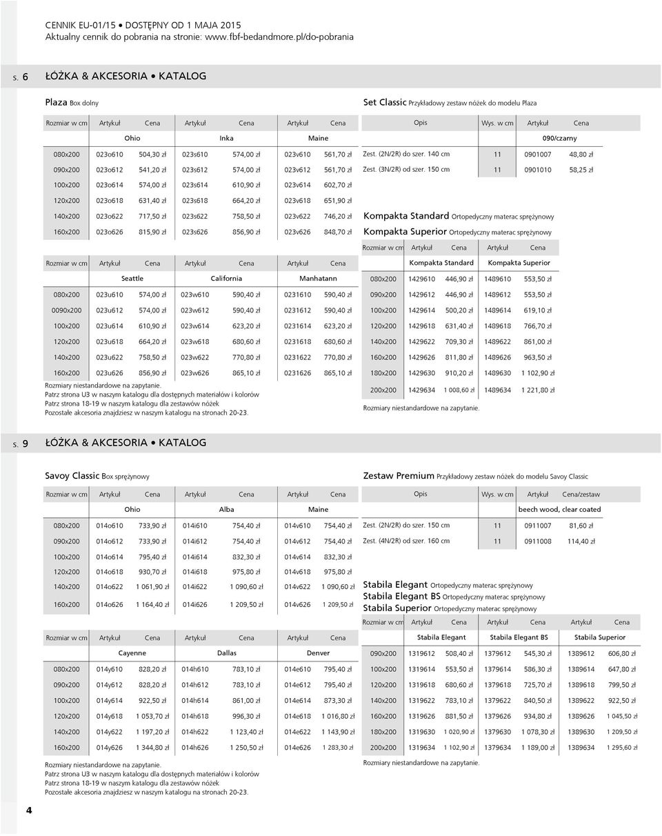 140 cm 11 0901007 48,80 zł 090x200 023o612 541,20 zł 023s612 574,00 zł 023v612 561,70 zł Zest. (3N/2R) od szer.