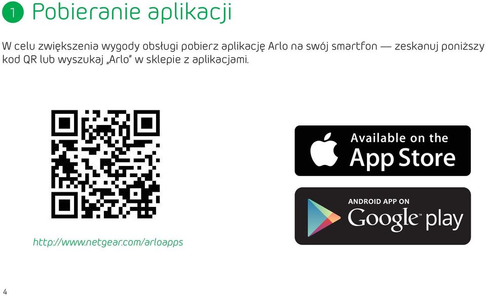 zeskanuj poniższy kod QR lub wyszukaj Arlo w