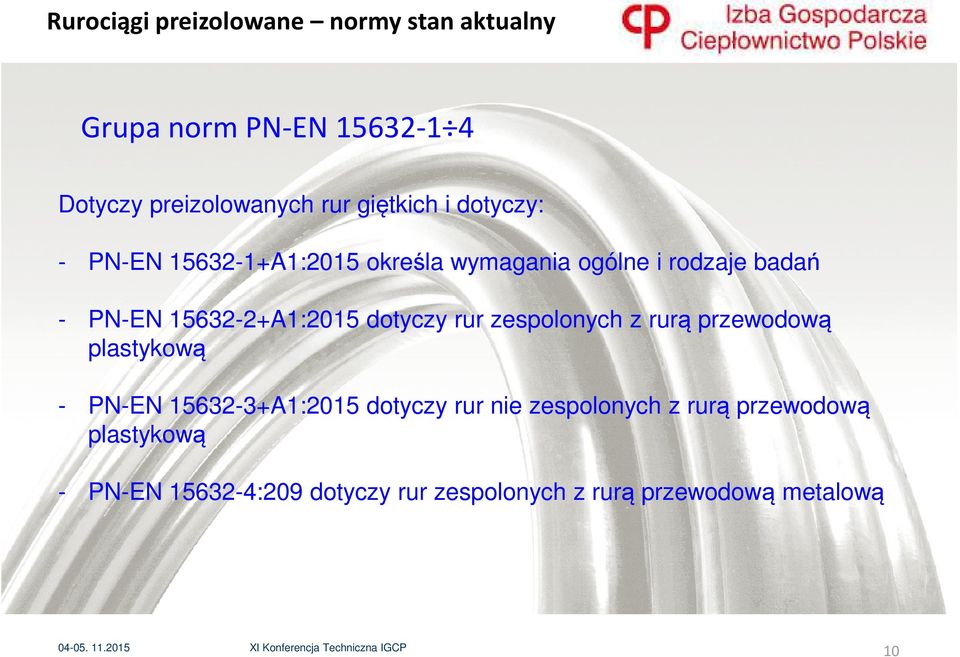 zespolonych z rurą przewodową plastykową - PN-EN 15632-3+A1:2015 dotyczy rur nie zespolonych z rurą przewodową