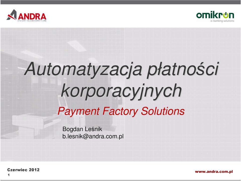 Payment Factory Solutions