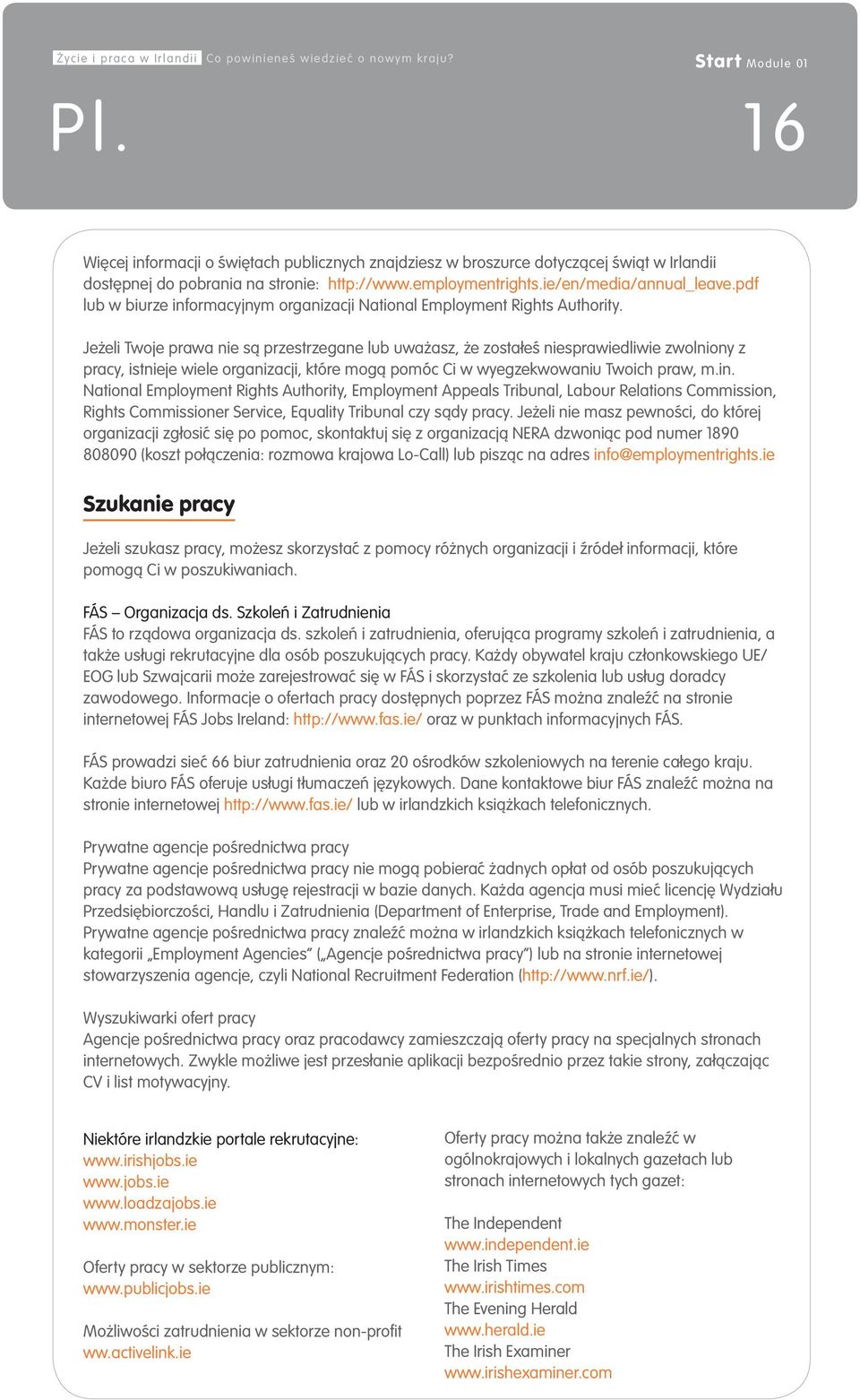 pdf lub w biurze informacyjnym organizacji National Employment Rights Authority.