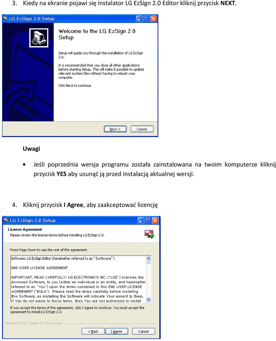 Jeśli poprzednia wersja programu została zainstalowana na twoim