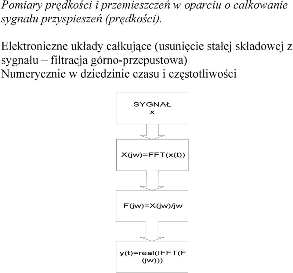 Elektroniczne układy całkujące (usunięcie stałej składowej z sygnału