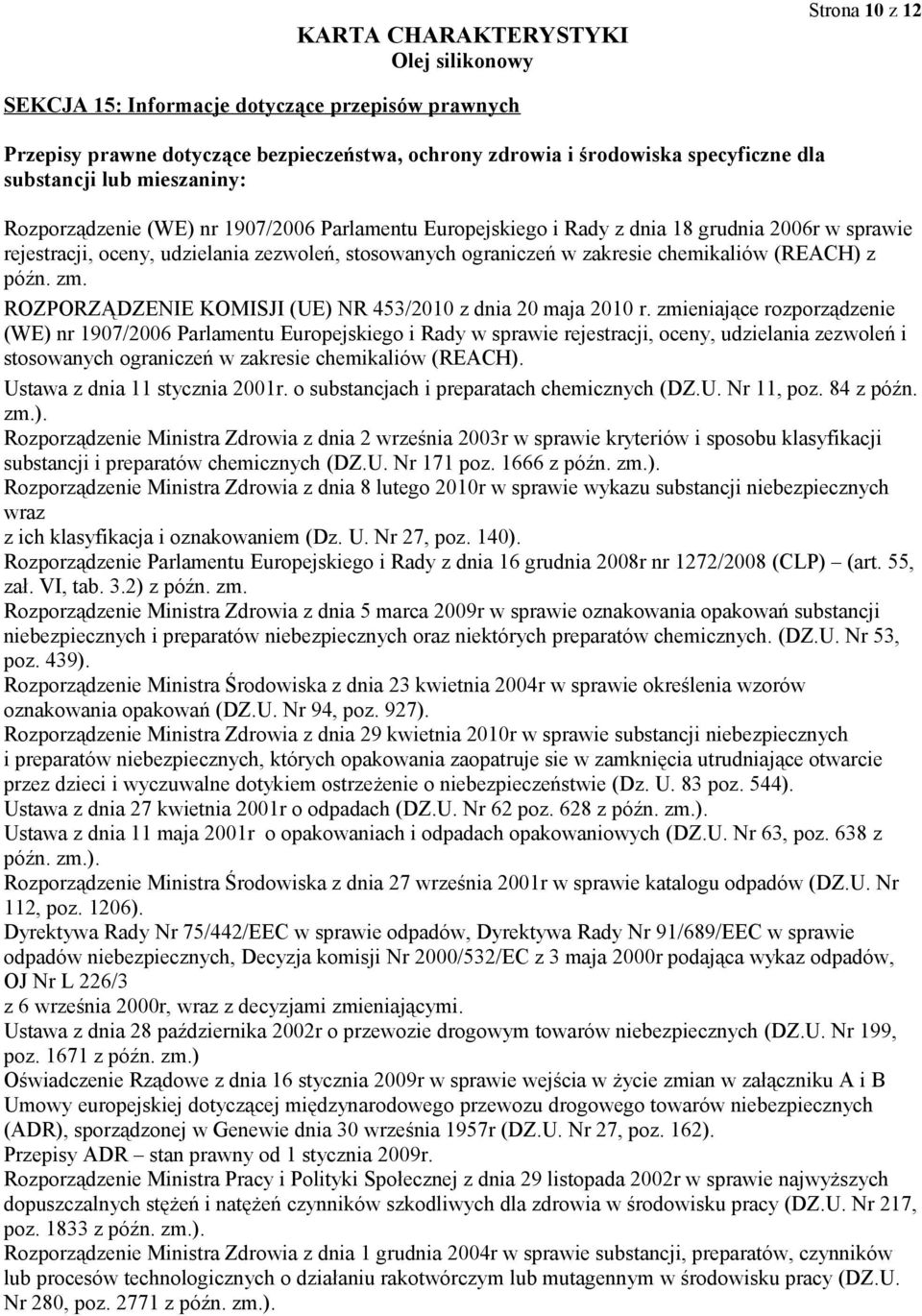 ROZPORZĄDZENIE KOMISJI (UE) NR 453/2010 z dnia 20 maja 2010 r.