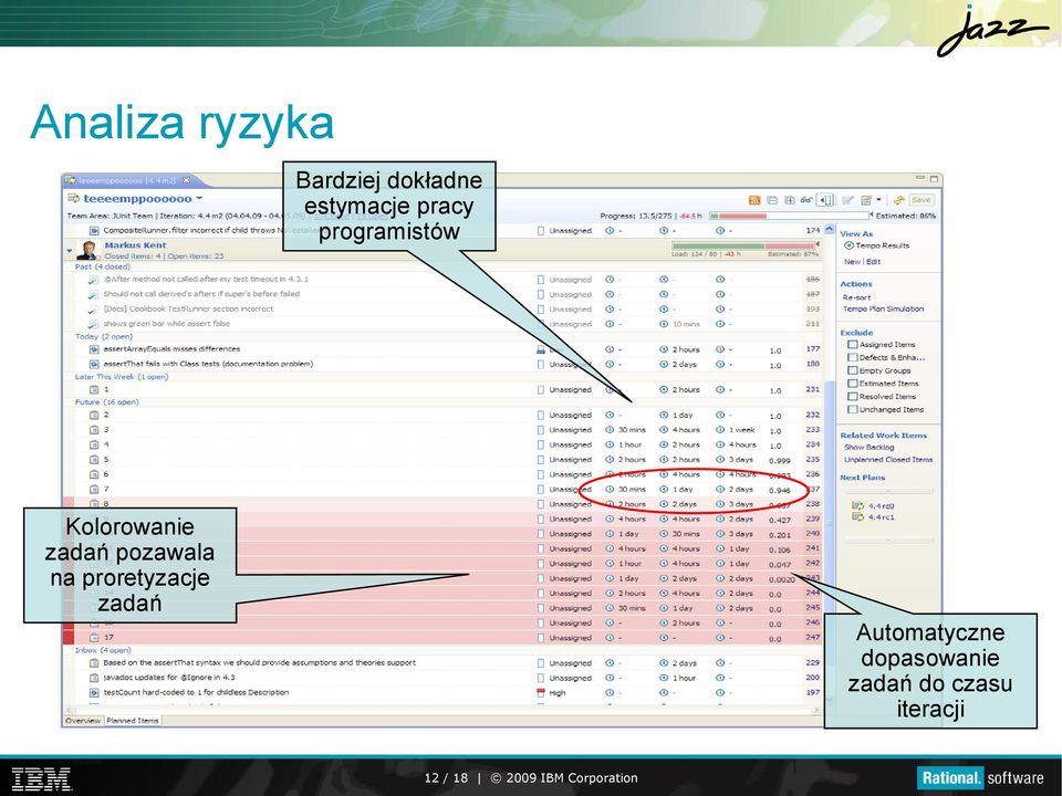 na proretyzacje zadań Automatyczne dopasowanie