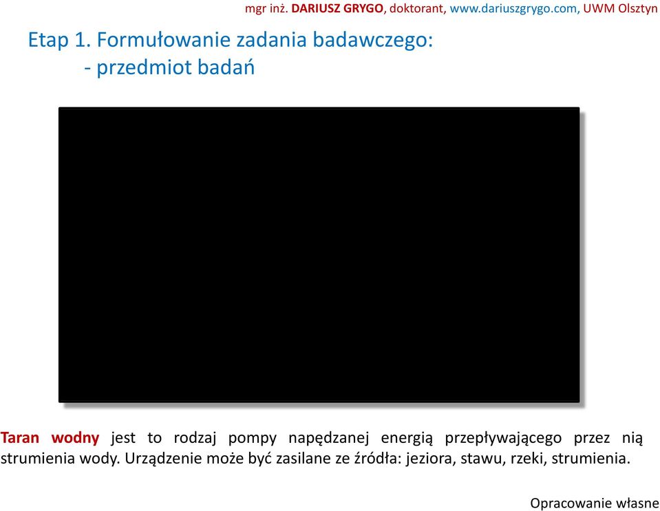 wodny jest to rodzaj pompy napędzanej energią przepływającego