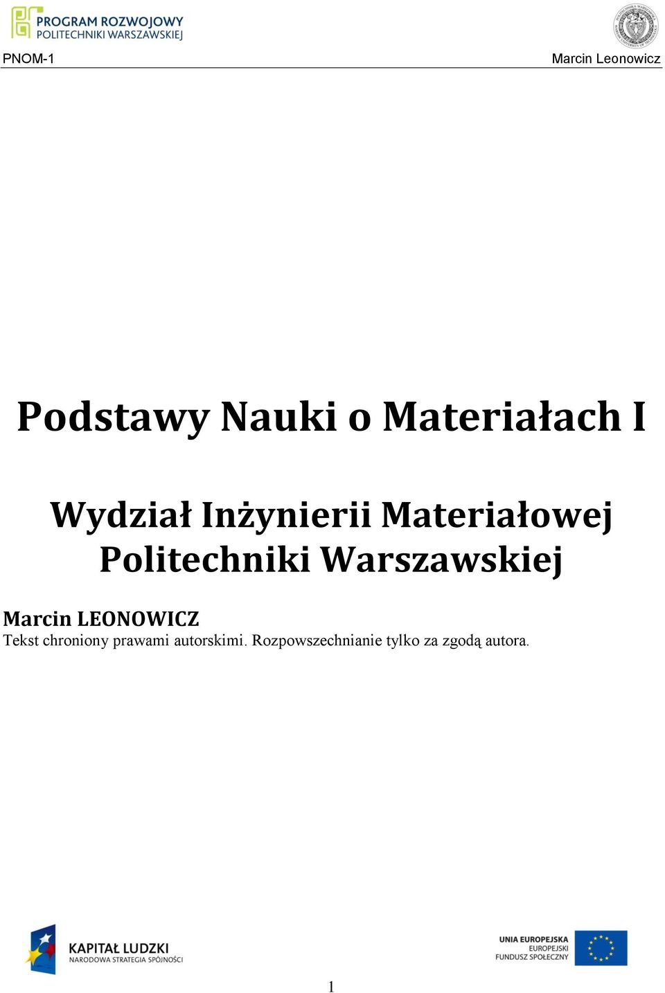 Warszawskiej Marcin LEONOWICZ Tekst chroniony
