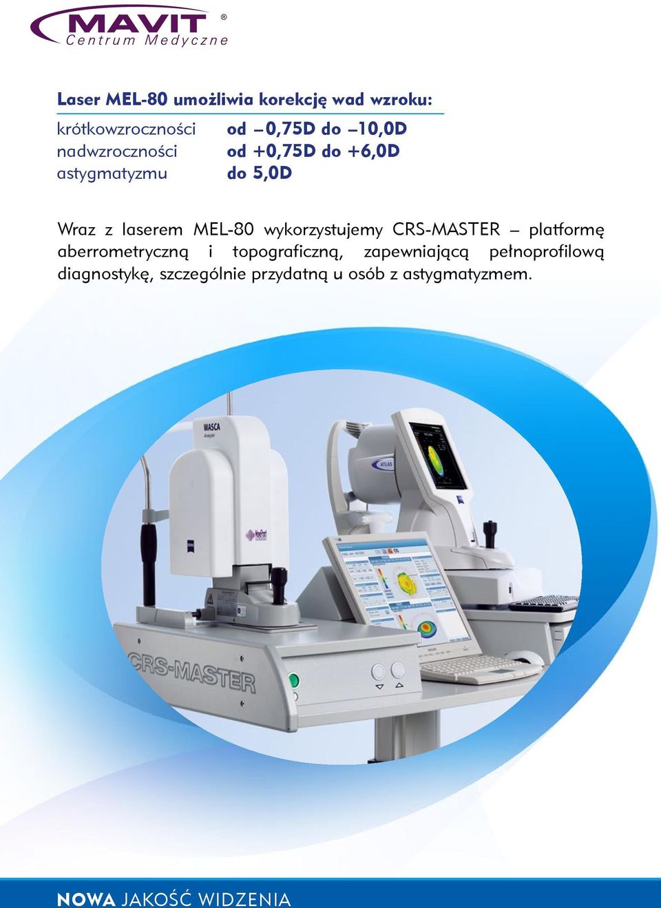 wykorzystujemy CRS-MASTER platformę aberrometryczną i topograficzną, zapewniającą
