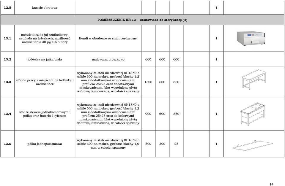 nierdzewnej 1 13.2 lodówka na jajka biała malowana proszkowo 600 600 600 1 13.