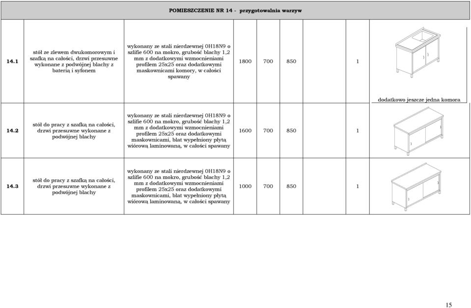 syfonem maskownicami komory, w całości spawany 1800 700 850 1 dodatkowo jeszcze jedna komora 14.