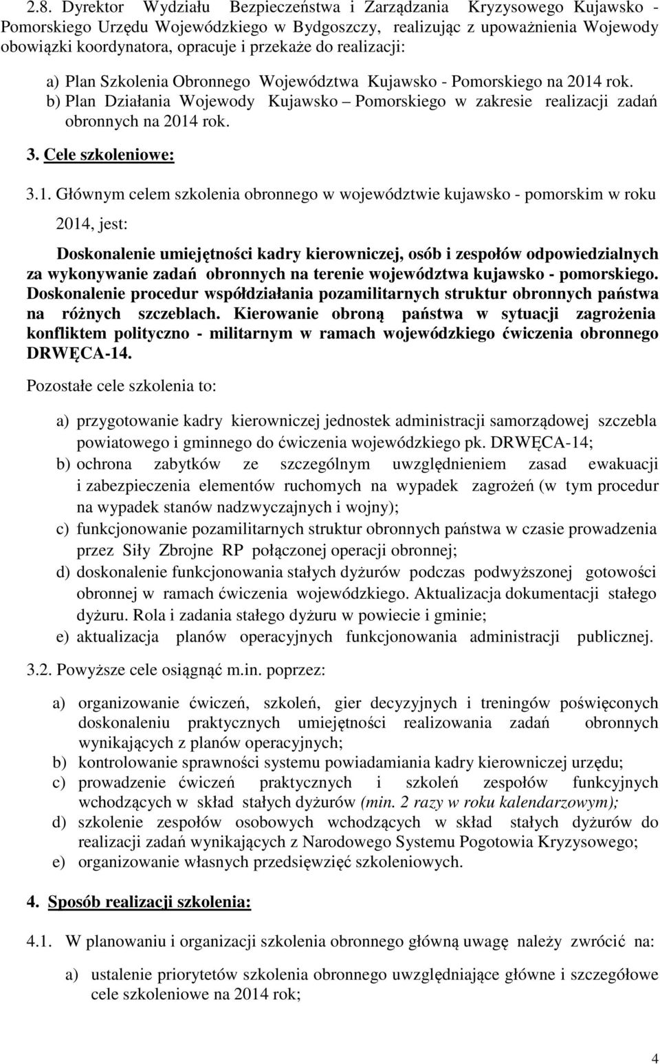 3. Cele szkoleniowe: 3.1.