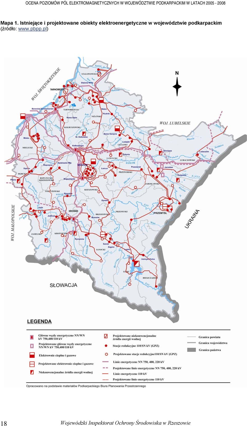 elektroenergetyczne w województwie