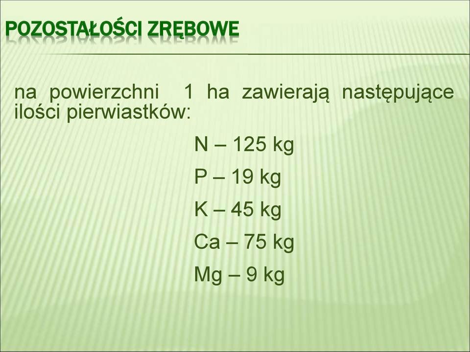 następujące ilości