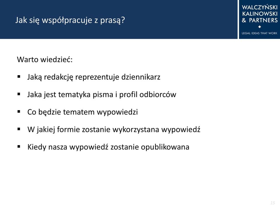 jest tematyka pisma i profil odbiorców Co będzie tematem