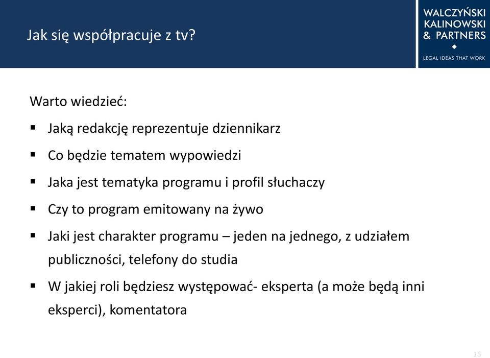 jest tematyka programu i profil słuchaczy Czy to program emitowany na żywo Jaki jest