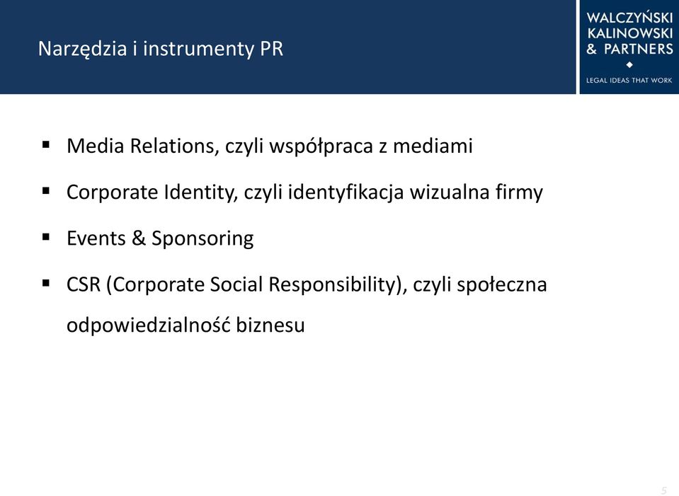 identyfikacja wizualna firmy Events & Sponsoring CSR