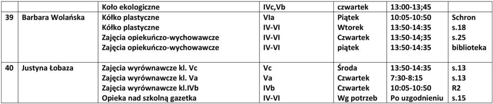 opiekuńczo-wychowawcze V 13:50-14;35 Schron s.18 s.