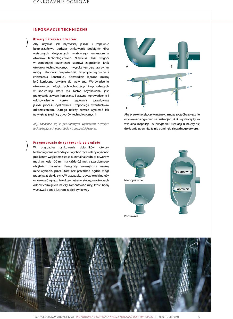 Brak otworów technologicznych i wysoka temperatura cynku A B mogą stanowić bezpośrednią przyczynę wybuchu i zniszczenia konstrukcji. Konstrukcje łączone muszą być konieczne otwarte do wewnątrz.